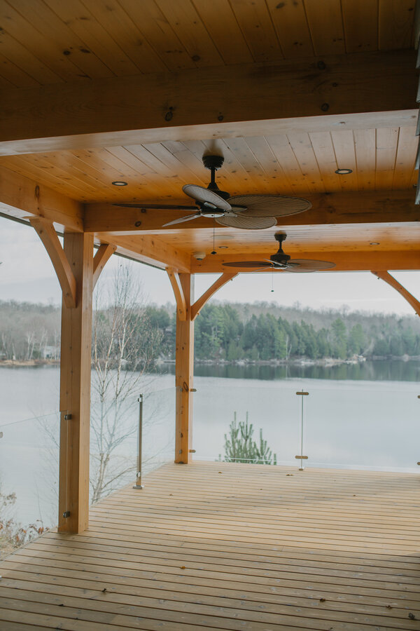 Isabella Lake Deck View with Lake | Ballantyne Builds