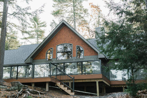 Six Mile Lake Rustic Timber Frame Custom Cottage 